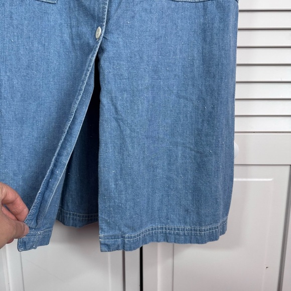 Levi’s Light Neppy Chambray Cotton Linen Overall Sundress Blue Size 0/XS - Picture 5 of 11